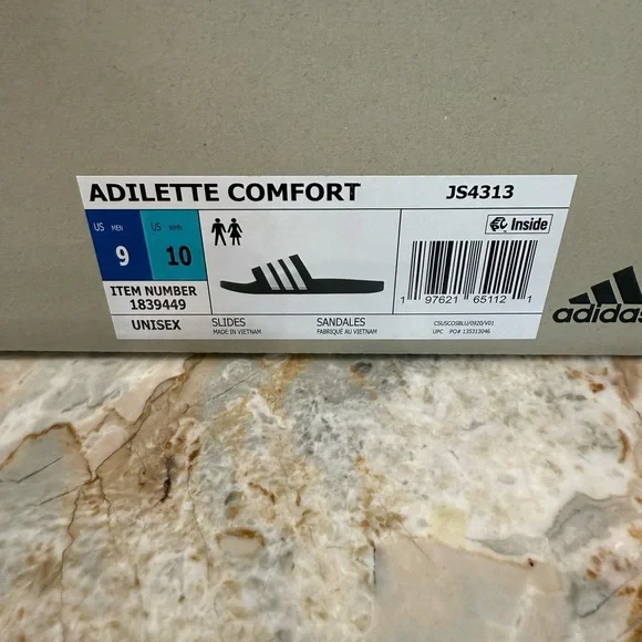 NWT Adidas Adilette comfort Slide Sandals gender neutral men 9 women 10 - Picture 5 of 5